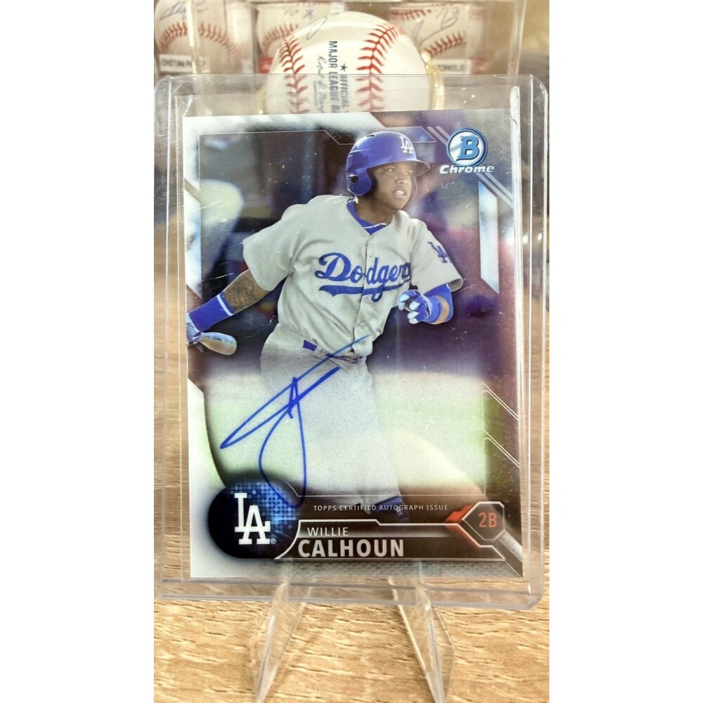2016 Bowman Chrome - Prospects Autographs Willie Calhoun #BCAP-WC (AU, RC)